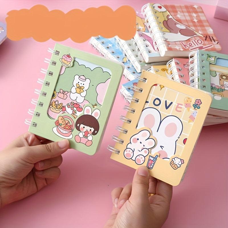 Set Of 4 Hand Account Book Pocket Coil Portable Loose leaf Novelty Small Book