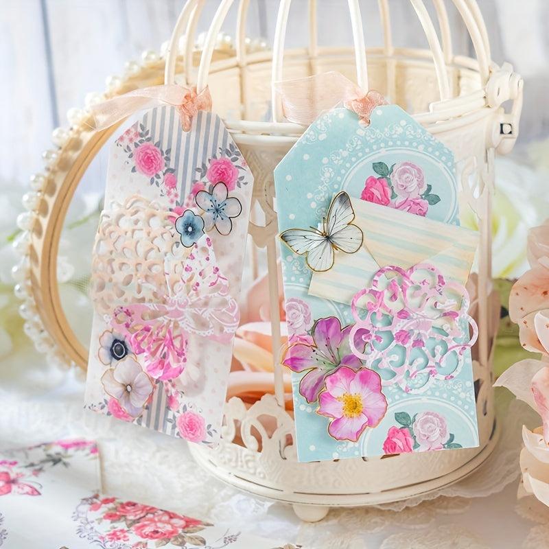 30pcs Wedding Dress Series Paper Large Size Lace Pattern Material DIY