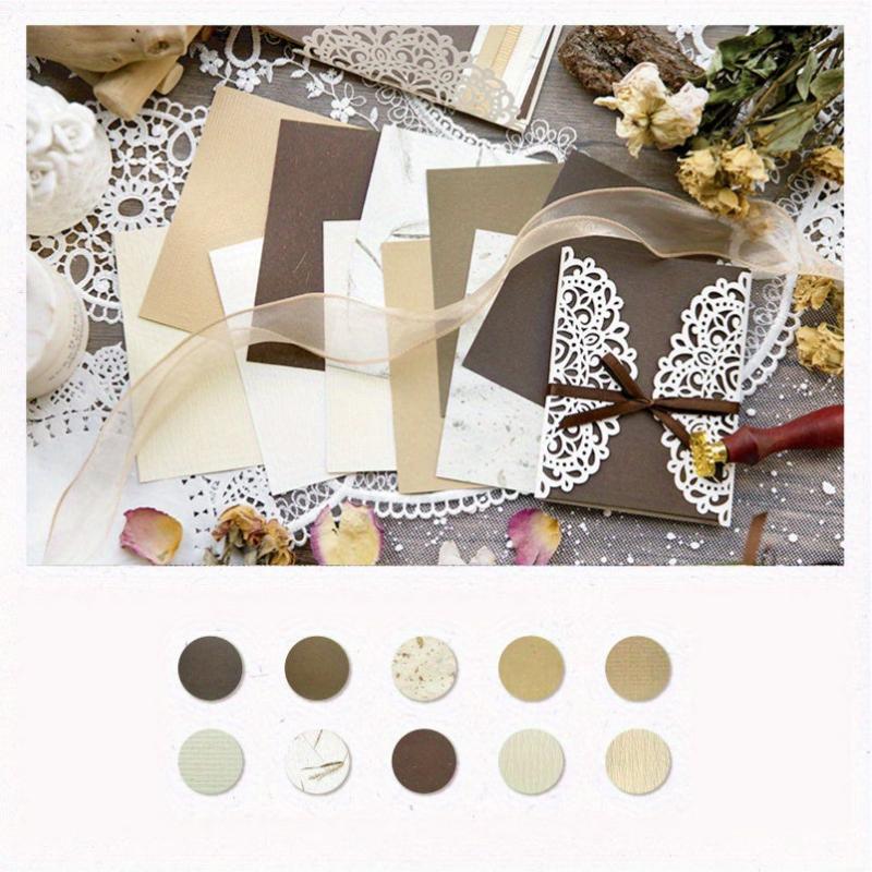 30pcs Hollow Out Material Book Retro Diary Decoration Paper