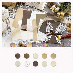30pcs Hollow Out Material Book Retro Diary Decoration Paper