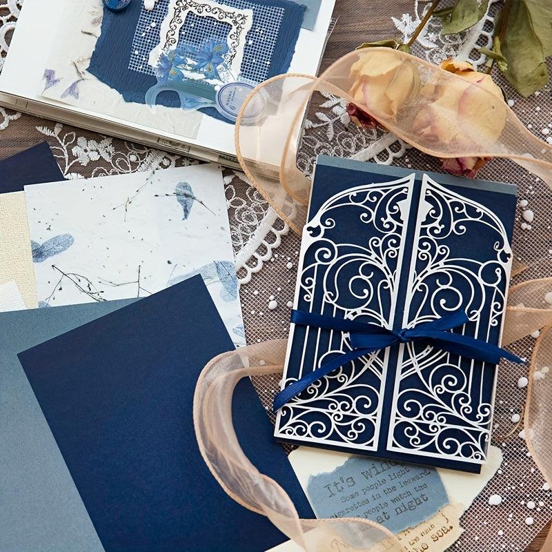 30pcs Hollow Out Material Book Retro Diary Decoration Paper