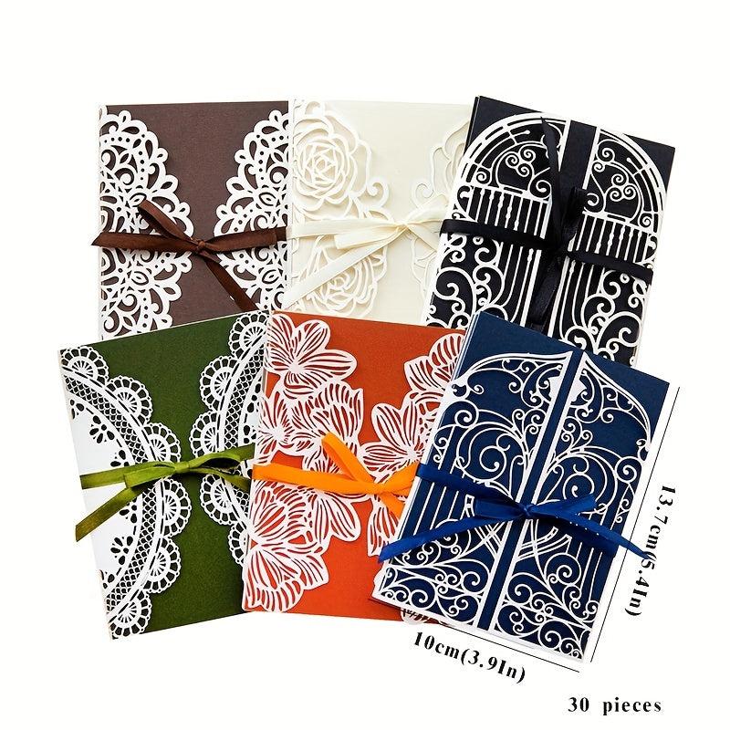 30pcs Hollow Out Material Book Retro Diary Decoration Paper