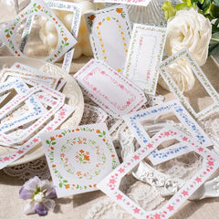 30pcs Flower Rebirth Plant Border Memo Pad DIY Decoration Material
