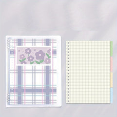 60sheets Sweet Iron Clip Ring Binder Detachable B5 Girl Notebook