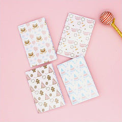 4 Pack Mini Cartoon Animal Print Notebooks, 32 Pages, Ruled Pocket Size