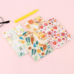 4 Pack Mini Cartoon Animal Print Notebooks, 32 Pages, Ruled Pocket Size