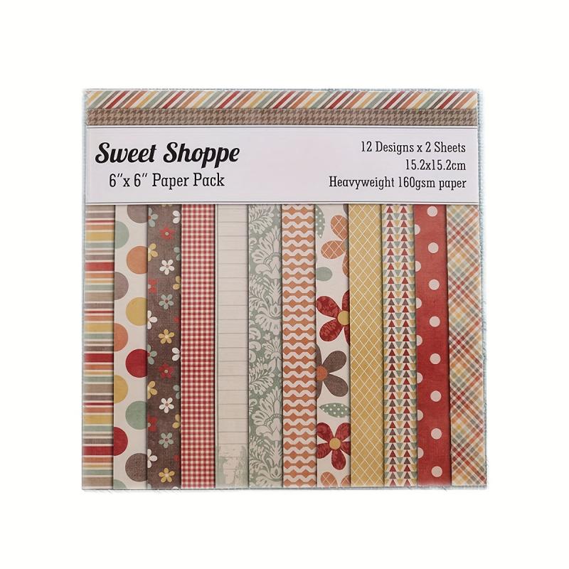 12pcs Journal Background Paper Material Decor 15x24 cm
