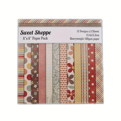 12pcs Journal Background Paper Material Decor 15x24 cm