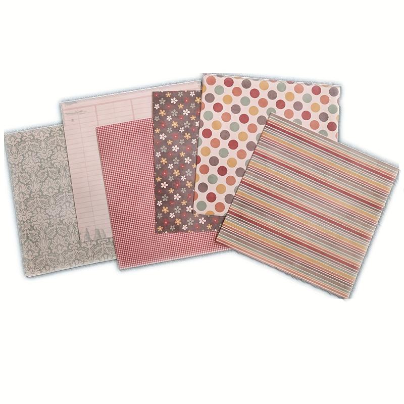 12pcs Journal Background Paper Material Decor 15x24 cm