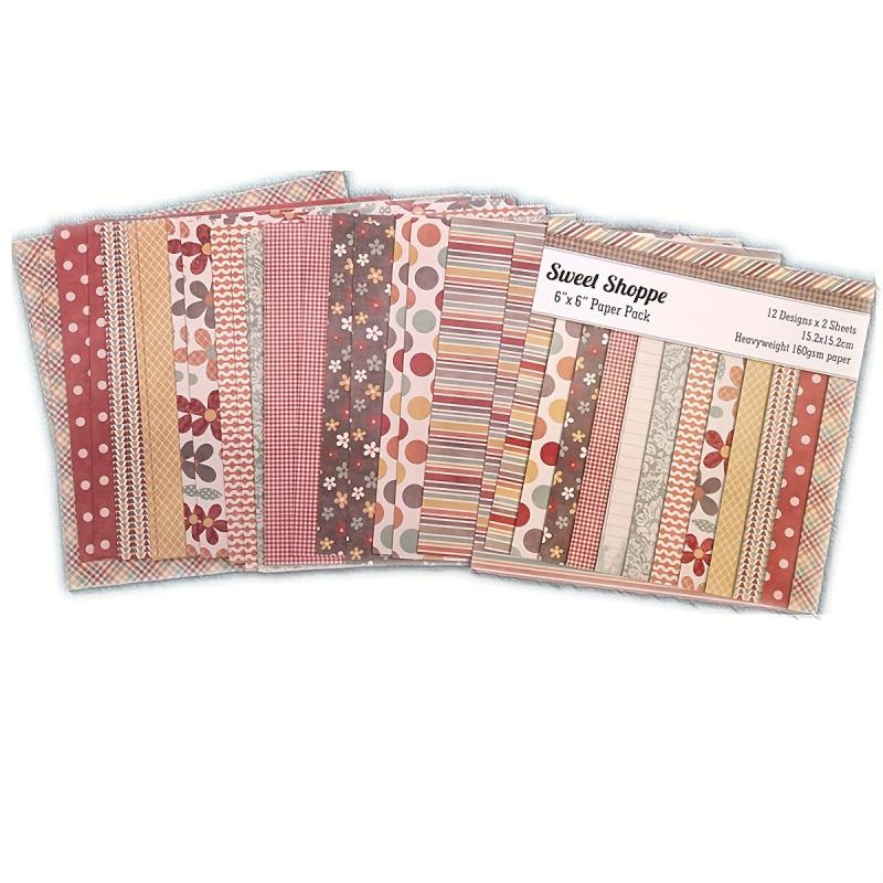 12pcs Journal Background Paper Material Decor 15x24 cm