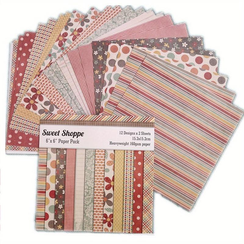 12pcs Journal Background Paper Material Decor 15x24 cm