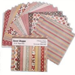 12pcs Journal Background Paper Material Decor 15x24 cm