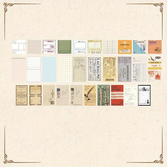 60 Sheets Forest Element Decor Cards for Scrapbooking & Crafts