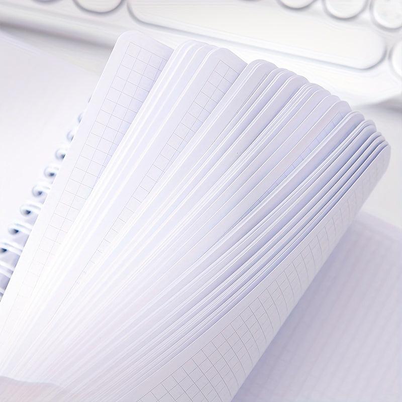 80 Sheets Cartoon Grid Inner Pages Spiral Coil Checkered Notebook