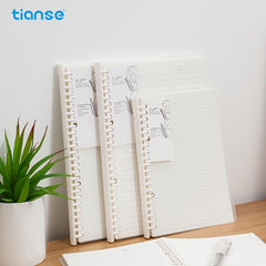 TIANSE A5 B5 Pull Clip Loose Leaf Notebook With 80 Sheets