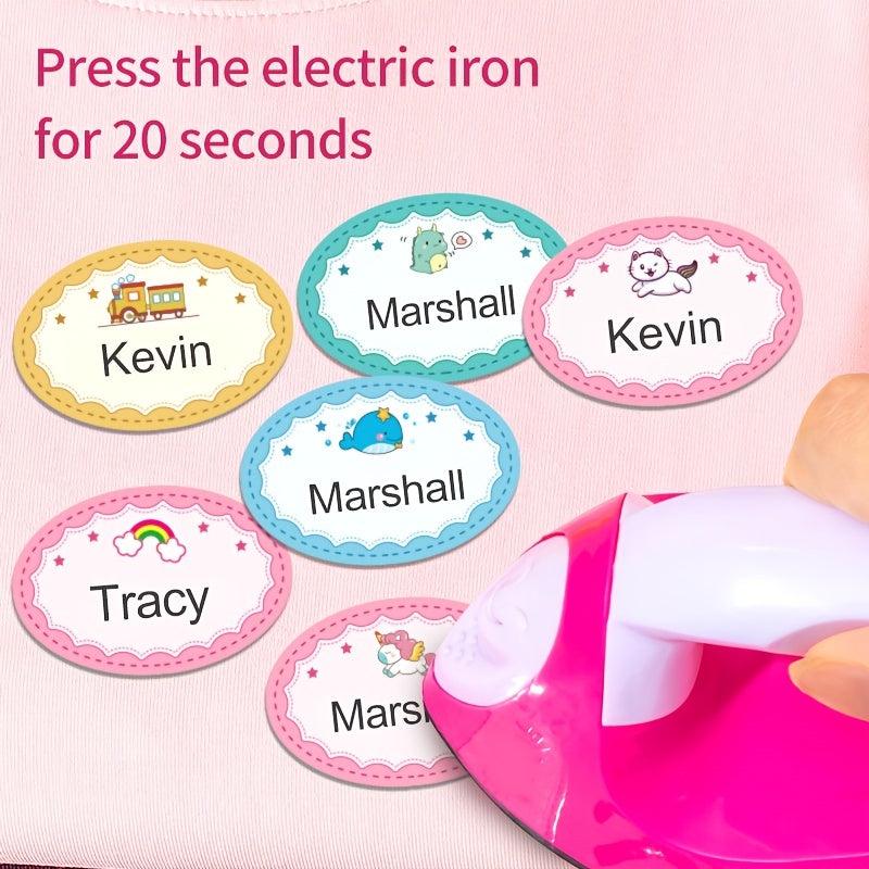 Personalized Ironing Labels for Clothes - 48pcs, Machine Washable