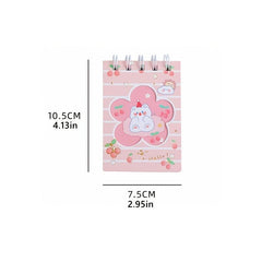 Cartoon Girl Coil Notebook Little Rabbit Mini Memo Book
