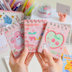 Cartoon Girl Coil Notebook Little Rabbit Mini Memo Book