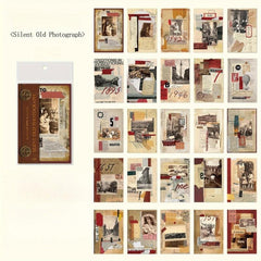 Vintage Collage Memo Pads - 50 Sheets Sticky Paper For School Supplies