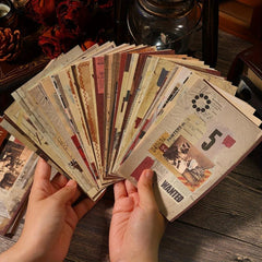 Vintage Collage Memo Pads - 50 Sheets Sticky Paper For School Supplies