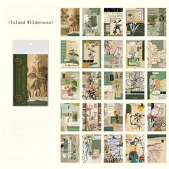 Vintage Collage Memo Pads - 50 Sheets Sticky Paper For School Supplies