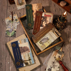 Vintage Collage Memo Pads - 50 Sheets Sticky Paper For School Supplies