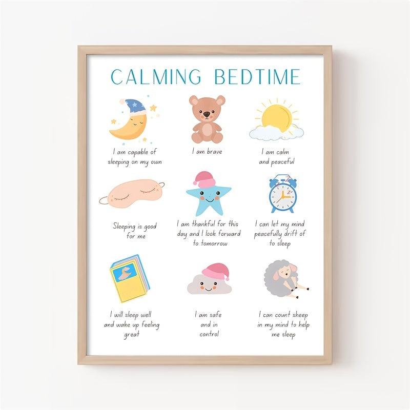 Feelings Poster Bedtime Affirmation - Calming Wall Decor