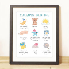 Feelings Poster Bedtime Affirmation - Calming Wall Decor