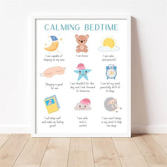 Feelings Poster Bedtime Affirmation - Calming Wall Decor