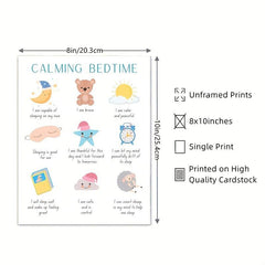 Feelings Poster Bedtime Affirmation - Calming Wall Decor