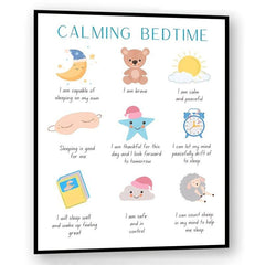 Feelings Poster Bedtime Affirmation - Calming Wall Decor