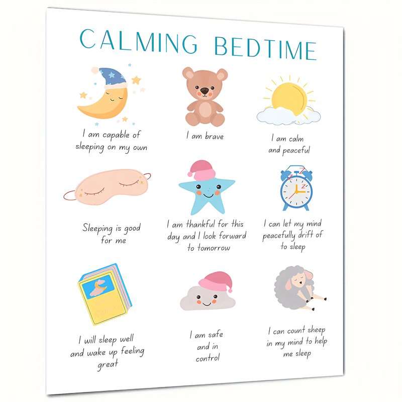 Feelings Poster Bedtime Affirmation - Calming Wall Decor