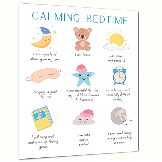 Feelings Poster Bedtime Affirmation - Calming Wall Decor