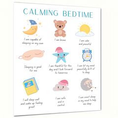 Feelings Poster Bedtime Affirmation - Calming Wall Decor
