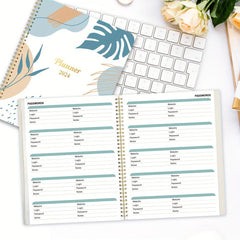 2022 Monthly Planner A4 Jan-Dec, Twin Wire Binding, Holidays, Notes, Back Pocket