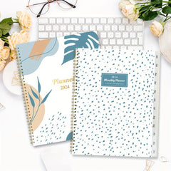 2022 Monthly Planner A4 Jan-Dec, Twin Wire Binding, Holidays, Notes, Back Pocket