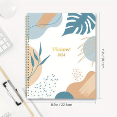 2022 Monthly Planner A4 Jan-Dec, Twin Wire Binding, Holidays, Notes, Back Pocket