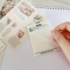 4 Pcs Clear Sticky Notes 200 Sheets- Self-adhesive Memo Pad Office Supplies