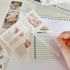 4 Pcs Clear Sticky Notes 200 Sheets- Self-adhesive Memo Pad Office Supplies