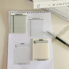 4 Pcs Clear Sticky Notes 200 Sheets- Self-adhesive Memo Pad Office Supplies