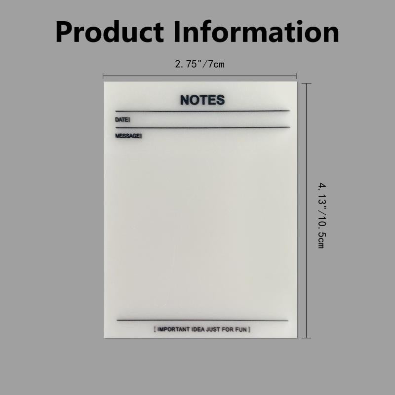 4 Pcs Clear Sticky Notes 200 Sheets- Self-adhesive Memo Pad Office Supplies