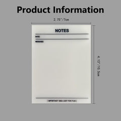4 Pcs Clear Sticky Notes 200 Sheets- Self-adhesive Memo Pad Office Supplies