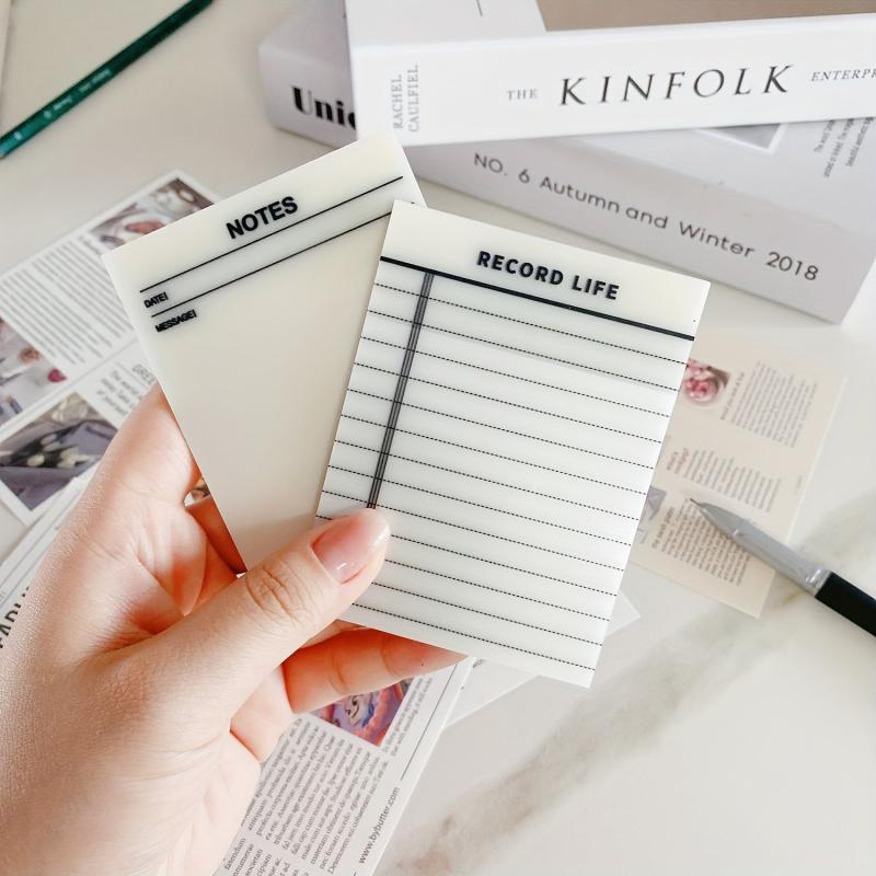 4 Pcs Clear Sticky Notes 200 Sheets- Self-adhesive Memo Pad Office Supplies