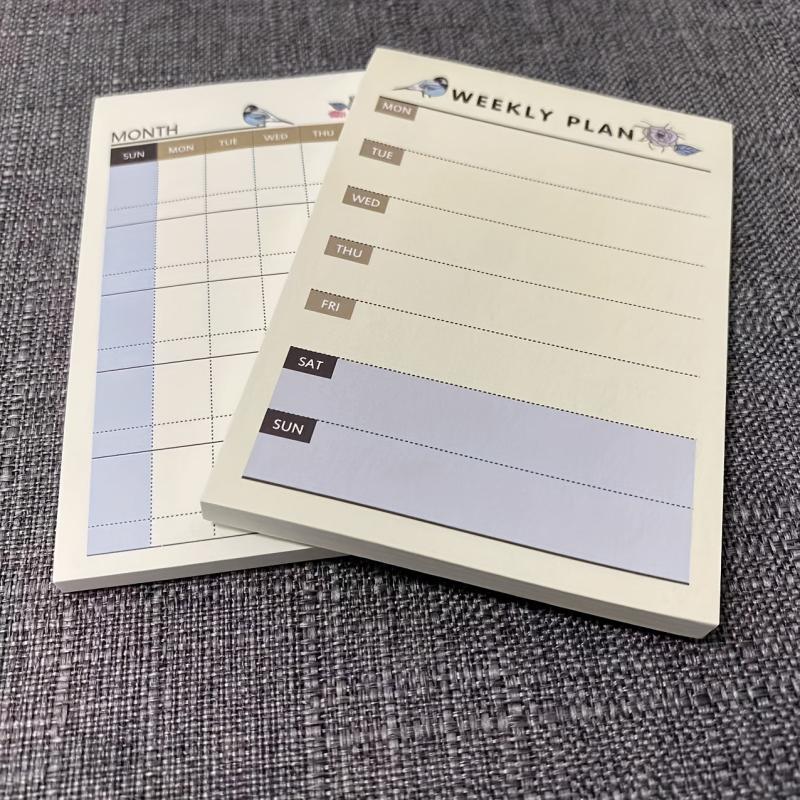 60sheets Weekly Planner Memo Pad Study Time Schedule Daily List