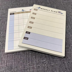 60sheets Weekly Planner Memo Pad Study Time Schedule Daily List