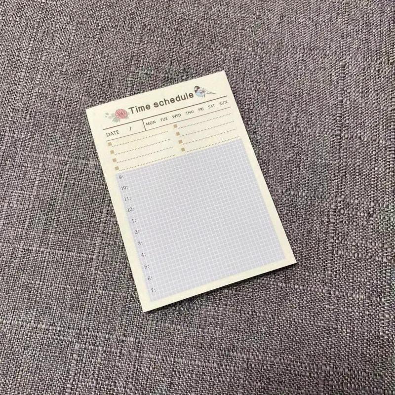 60sheets Weekly Planner Memo Pad Study Time Schedule Daily List