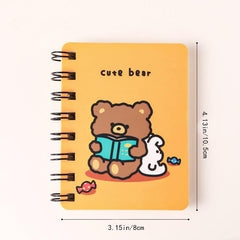 Mini Cartoon Ribbon Cover Coil Notepad Notebook 80sheets