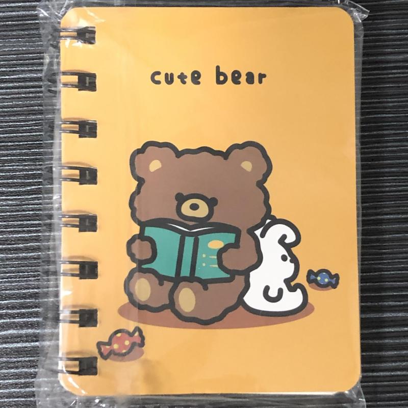 Mini Cartoon Ribbon Cover Coil Notepad Notebook 80sheets