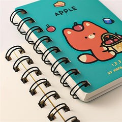 Mini Cartoon Ribbon Cover Coil Notepad Notebook 80sheets