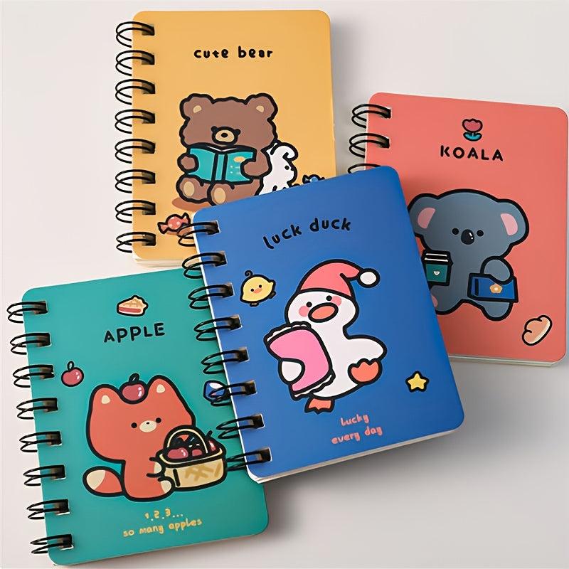 Mini Cartoon Ribbon Cover Coil Notepad Notebook 80sheets